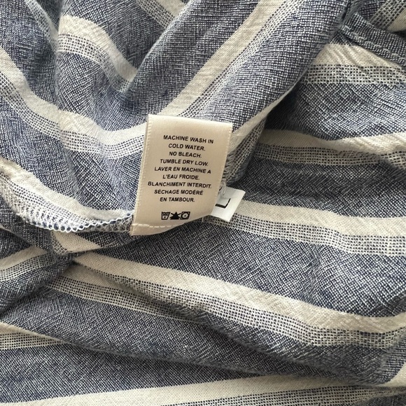 Cloth & Stone Blue White Striped Dress L Large - Picture 6 of 6